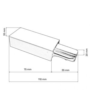 UVODNIK NAPONA MONO CRNI KT-05 18