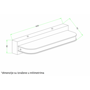 VESTA 145 ZIDNA LAMPA LED 9W 4000K IP44 18