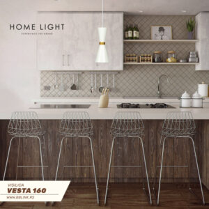 VESTA 160 VISILICA 1*E27 WHITE/GOLD 18