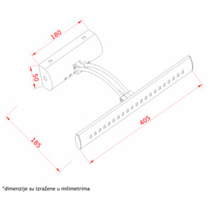 VESTA 17 ZIDNA LAMPA LED 5W 4000K HROM 18