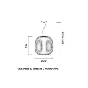 VESTA 305 VISILICA LED 15W 4000K black (fi 530) 18