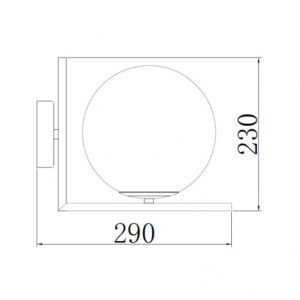 VESTA 311 ZIDNA LAMPA 1*E27 MESING 18