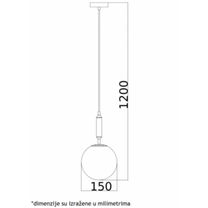 VESTA 327 VISILICA 1*E27 CRNA 18