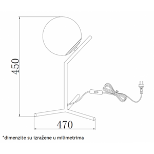 VESTA 328 STONA LAMPA 1*E27 MESING 18