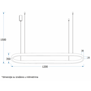 VESTA 519 VISILICA 60W 3000K BELA (1200×350 mm) 18