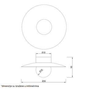 VESTA 535 PLAFONSKA SVETILJKA 8W 3000/4500/6000K TAMNO DRVO/CRNA 18