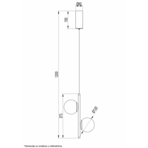 VESTA 541 VISILICA 14W 3000K CRNA/MESING 18