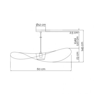 VESTA 552 VISILICA 1*E27 CRNA 18