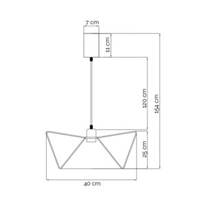 VESTA 553 VISILICA 1*E27 CRNA 18