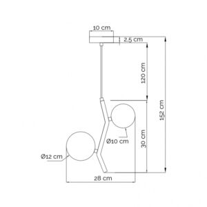 VESTA 558 VISILICA 2*G9 CRNA 18