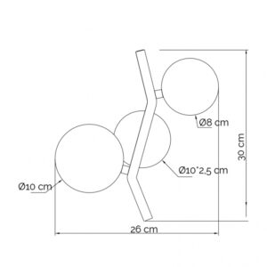 VESTA 559 ZIDNA LAMPA 2*G9 CRNA 18