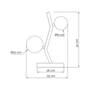 VESTA 560 STONA LAMPA 2*G9 CRNA 18