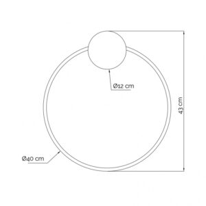 VESTA 565 ZIDNA LAMPA 20W 3000K CRNA/MESING 18