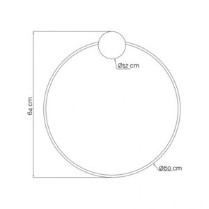 VESTA 566 ZIDNA LAMPA 30W 3000K CRNA/MESING 18