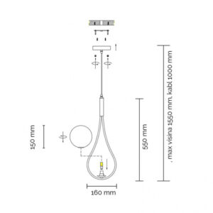 VESTA 574 VISILICA 1*G9 MESING 18