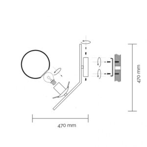 VESTA 575 ZIDNA LAMPA 1*E27 MESING 18