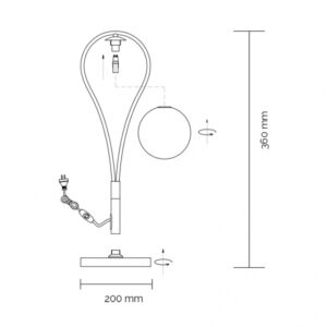 VESTA 577 STONA LAMPA 1*G9 MESING 18