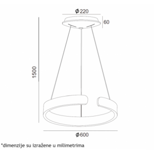 VESTA 637 VISILICA 60W 4000K BELA 18