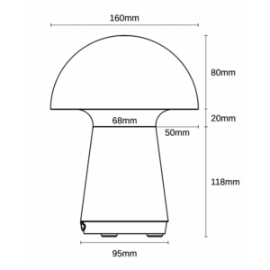 VESTA 652 STONA LAMPA 3W 3000K PUNJIVA BELA 18