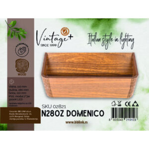 VINTAGE DOMENICO N280Z ZIDNA LAMPA  2*3W 3000K (280x110x110 mm) – SKU02821 18