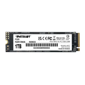 SSD M.2 NVMe 1TB Patriot P320 3000MBs/2200MBs P320P1TBM28 18