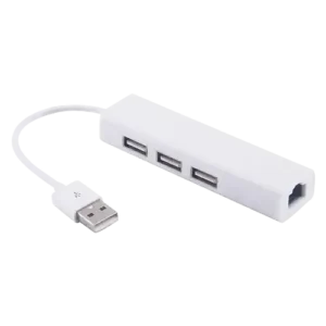 Adapter konverter USB 2.0- RJ45/3xUSB 2.0 Linkom
