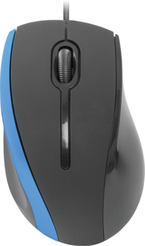 Miš USB Defender MM-340, crna/plava 18