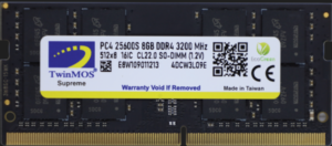 RAM SODIMM DDR4 8GB 3200MHz TwinMOS MDD48GB3200N 18