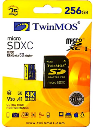 MicroSDXC TwinMOS 256GB TM256MSDXC10V30U3, UHS-3, V30 18