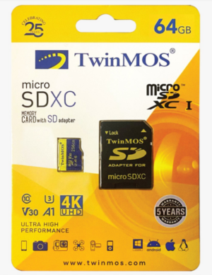 MicroSDXC TwinMOS 64GB TM64MSDXC10V30U3, UHS-3, V30 18