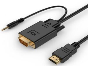 A-HDMI-VGA-03-6 Gembird HDMI to VGA and audio adapter cable, single port, 1,8m, black 18