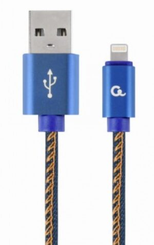 CC-USB2J-AMLM-1M-BL Gembird Premium jeans (denim) 8-pin cable with metal connectors, 1m, blue 18