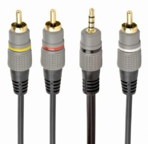 CCAP-4P3R-1.5M Gembird 3.5 mm 4-pin to RCA audio-video cable, 1.5m 18