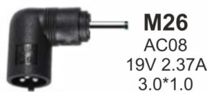 NPC-SA03 (M26) Gembird konektor za punjac 65W-19V-2.37A, 3.0×1.1mm (AC08) 18