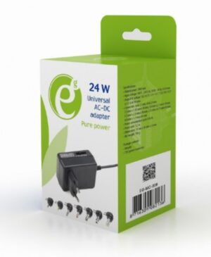 EG-MC-009 Gembird 24W Univerzalni AC-DC adapter 220V/24W na 3,4.5,5,6,7.5,9,12V 2A max 18