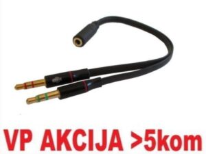 CCA-418A ** Gembird 3.5mm Headphone Mic Audio Y Splitter Cable Female to 2×3.5mm Male adapter (95) 18
