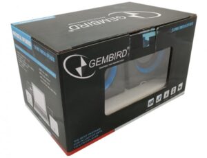 SPK-111 ** Gembird Stereo zvucnici Blue/black, 2 x 3W RMS USB pwr, 3.5mm kutija sa prozorom (379) 18