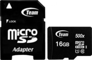 TeamGroup MICRO SDHC 16GB 80/15MB/s UHS-I U1 C10 +SD Adapter TUSDH16GCL10U03 18