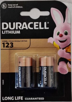 Duracell HPL 123, 3V, 140mAh, PAK2 CK, Litijum baterija 17×33,4mm 18