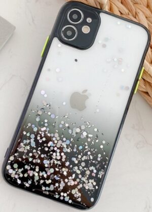 MCTK6-IPHONE 12 Pro * Furtrola 3D Sparkling star silicone Black (139)