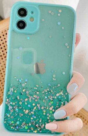 MCTK6-IPHONE 7/8/SE 2020 * Furtrola 3D Sparkling star silicone Turquoise (89) 18