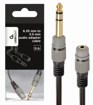 A-63M35F-0.2M Gembird 6.35mm to 3.5mm audio adapter cable, 0.2m 18