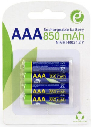 EG-BA-AAA8R4-01 ENERGENIE 850mAh AAA, PAK4 CK, ready-to-use PUNJIVE NiM baterije (rechargeable) 18