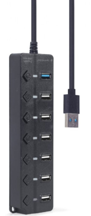 UHB-U3P1U2P6P-01 Gembird 7-port USB hub (1xUSB 3.1 + 6xUSB 2.0) with switches, black 18