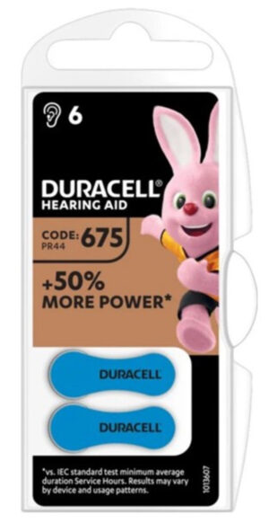 Duracell Hearing Aid 675 1,45V baterija za slusni aparat PAK6 18