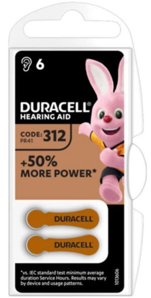Duracell Hearing Aid 312 1,45V baterija za slusni aparat PAK6 18