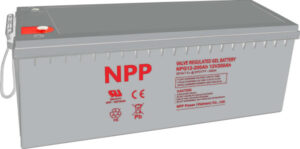 NPP NPG12V-200Ah, GEL BATTERY, C20=200AH, T16, 522x238x218x222, 52,8KG, Light grey 18