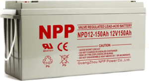 NPP NPG12V-150Ah, GEL BATTERY, C20=150AH, T16, 485*172*240*240, 38,5KG, Light grey 18