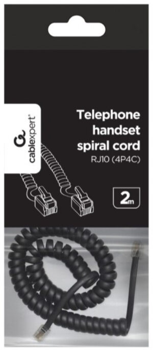 TC4P4CS-2M Gembird Telefonski kabl spiralni za slusalicu, RJ10 (4P4C), 2m, black 18