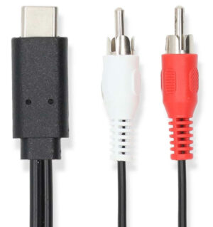 CCGL64240BK10 Nedis kabl USB-C na 2x RCA muski, 1m 18